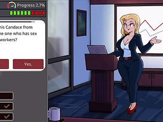 Barely Working: Busty New Hire Candace Gangbanged by the Whole Office