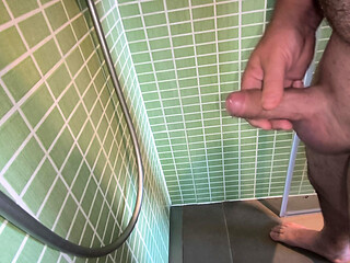 Cumshot in the shower