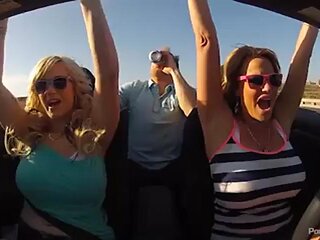 Siri and Kelly Madison use huge tits to please a guy