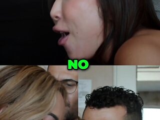 Nicole Doshi and Kazumi Double Blowjob Alex Jones HUGE Cock