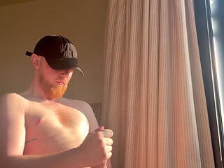 Ginger Wanking in the Sun