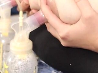Breast Milk Pumping From the Side