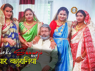 Tharki Burha Sasur Fucks Four Newly Married Daughter in Laws ( Hindi Audio )