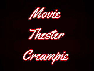 Movie theater creampie surprise
