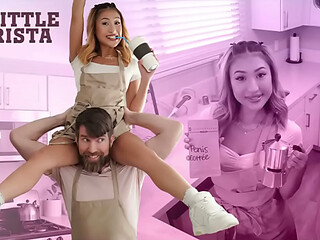 Petite Barista Slut Gets Fucked Right Before Opening Hours