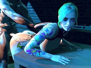 Thirsty sexy robot lady Wraith931 craves some anal action