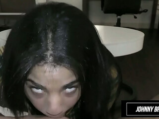 sexy schoolgirl Zoey Reyes deepthroats monster bbc SLOPPY WET BLOWJOB