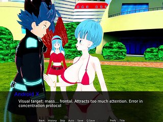 Animated dragon fucks babe in bikini at Bra and Bulma's Ass