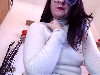 SNEER &amp_ SWEAT: Nicoletta Humiliates Her Slave on a Video Call