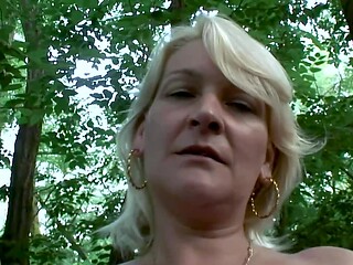 Mature MILF Meri Blond seduces Dieter in a steamy outdoor romp