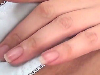 You Can See Her Pussy Clearly! Pussy Juice Masturbation Through Thin Panties Vol. 5