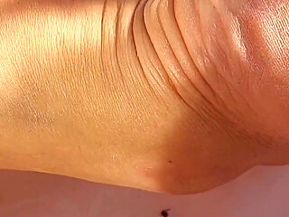 Amateur Blonde Wife Enjoys Foot Worship Outdoors