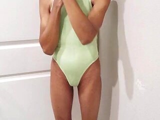 Lovely Post-Op Trans Lady Gymnast Dances Real Fantastic & plays with Jugs