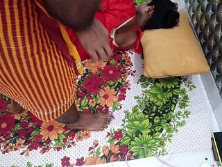 Indian Bhabhi Red Traditional Dress Intimate Sex with Devar - Homemade