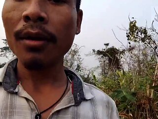 Local boy goes for a jungle adventure