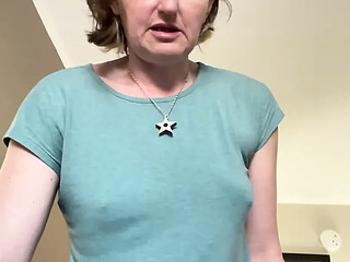 Hairy Bush and Perky Boobs MILF Does Homemade Striptease