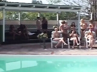 They Are French Sluts Who Are Here to Play with Each Other Pussy at Pool