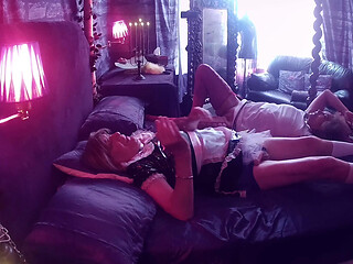 Part 3:- Lanista Bear has Maid Jayne bring in the new sex slave for a test run!