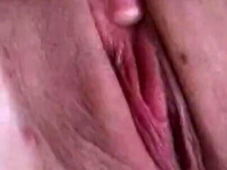 Horny Brunette Sucks Cock and Rubs Her Wet Pussy Hard