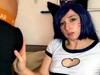 Ahri From League of Legends Gives a BJ