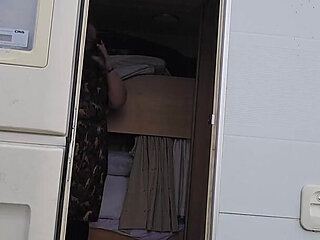 SSBBW Ladybrads Vs Caravan Door