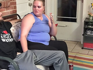 Cheating wife caught giving the neighbor a blowjob and smoking!