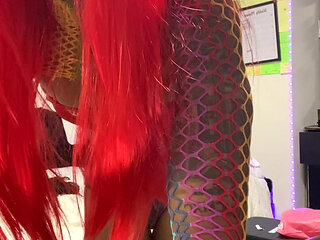 INDIAN FEM BOY COWGIRL CROSSDRESSER RED HAIR SLUT SISSY WHORE