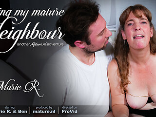 German Mature Amateur Marie R. Loves To Show Her Pierced Pussy To Her Horny Younger Neighbour