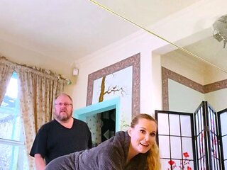 Hardcore fucking on the couch with amateur blonde