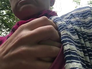 Public Titty Play Whilst Walking in the Great Outdoors