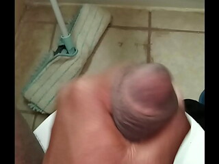 Love 3 to Stroke my small cock in the bathroom