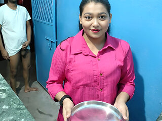 Indian Beautiful Huge Boobs Bhabhi Fucked in Kitchen with Devar