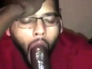 Big Black Cock Blowjob by Amateur Dick Gobbler