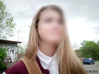 Blonde College Girl Confesses 10 Cocks and Swallows Cum