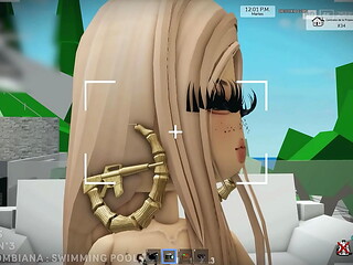 ROBADDIES - AUDITION N&deg_3 - SARA HOT COLOMBIAN GIRL GIVES A BLOWJOB IN THE SWIMMING POOL
