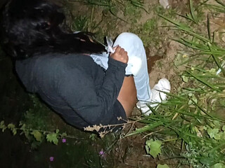 Sex with a Rich Ass Friend After the Party Gets Recorded Peeing in the Bush
