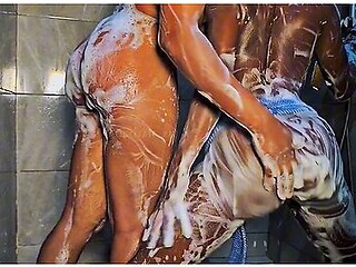 Hot Shower Sex With Me N My Long Lost Naija Bestie, Soaked Up Amd Slipping My Fingers In Her Juicy Twat!!