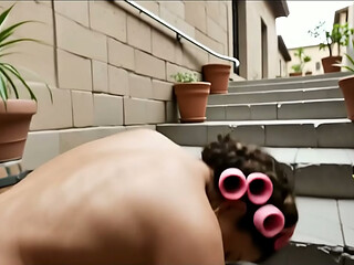 Ramon fucks Do&ntilde_a Florinda'_s pussy in the neighborhood - AI-generated content
