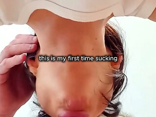 this 18 yo girl will always remember her first deepthroat