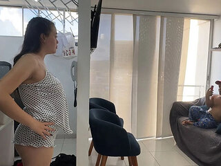 Julianaburning's Naughty Stepbrother Fucks Her Tight Pussy Instead of Cleaning - Big Cock, Latina MILF, Rough Sex