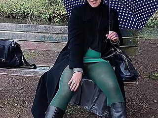 I Played with a Big Cock Outside in the Park, Gave a Blowjob, and Even Peed