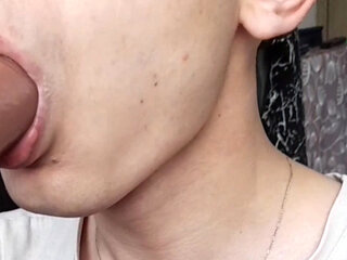 Just blowing a dildo at home