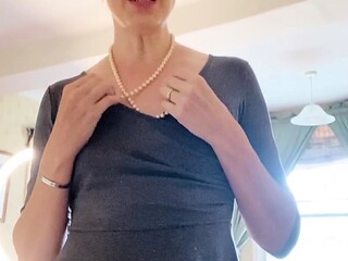 Blonde milf Tish with huge boobs masturbates
