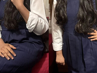 Desi School Girlfriend Sneaks Out to Oyo for Fucking
