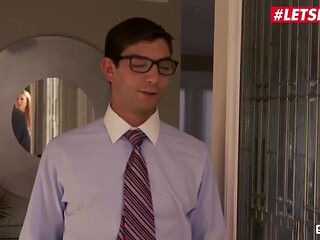 Gina Valentina American Babe Seduces Lawyer into Hot Foursome with Her Bffs...