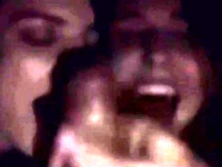 2 Stepsisters Suck Cock in a Theater - Amateur POV Blowjob