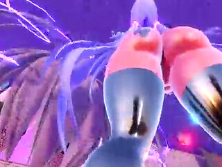 Girls nude dance. 3d animation
