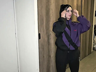 Hot Latina milf in a purple thong gets nailed in Mexico City