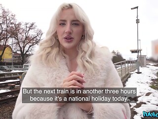 British college blonde gets fucked in public agent POV