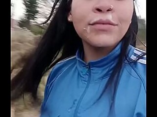 European milf meets young girl in the mountains.